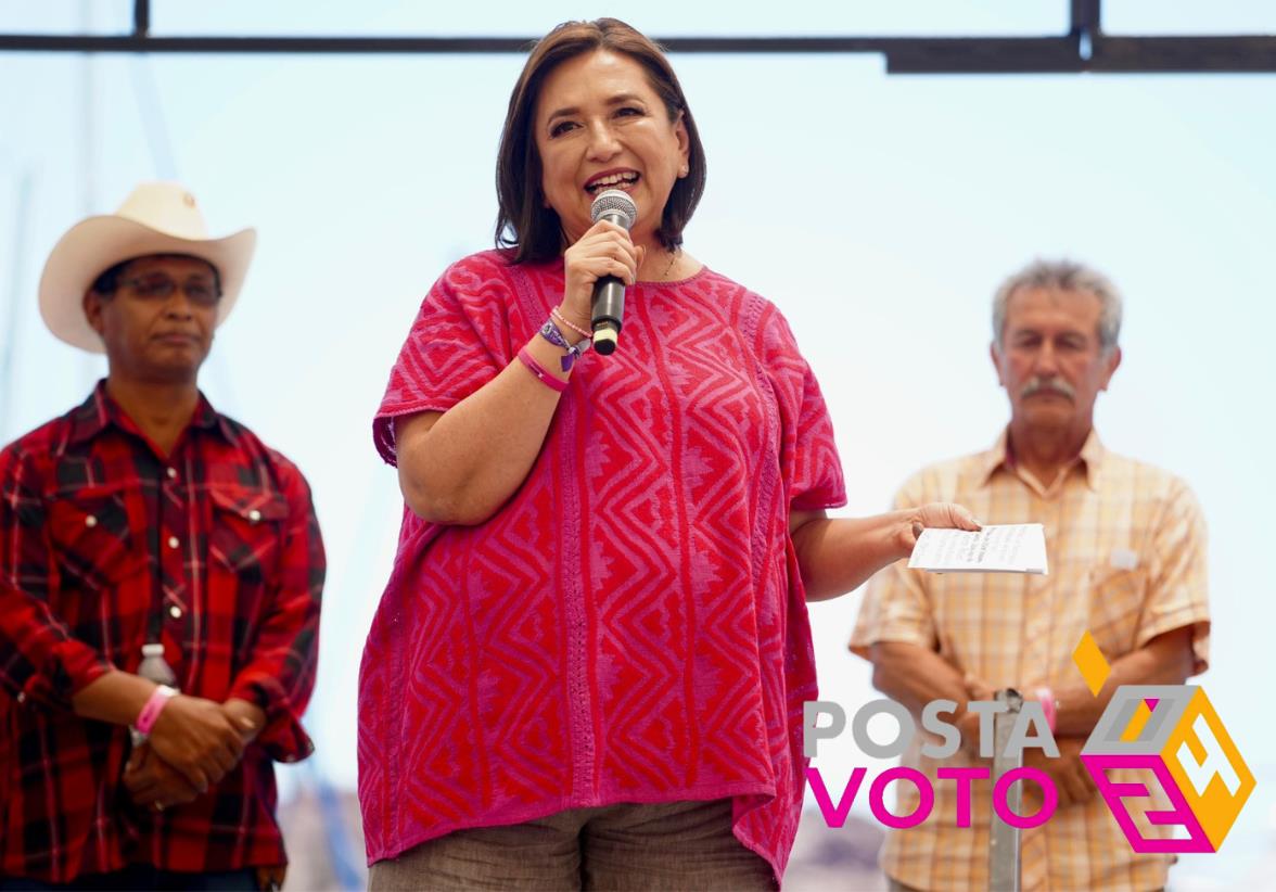 Durante su recorrido en Guaymas, Sonora, la candidata Xóchitl Gálvez prometió impulsar medidas para beneficiar a los agricultores y pescadores a nivel nacional. Foto: Cortesía