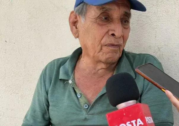 Don Pedrito, tiene 78 años y continúa trabajando como albañil