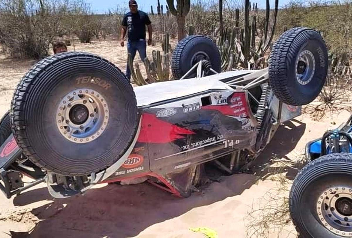 Accidente vehicular en Off road Norra 1000, 2024. I Foto: El Informante, BCS