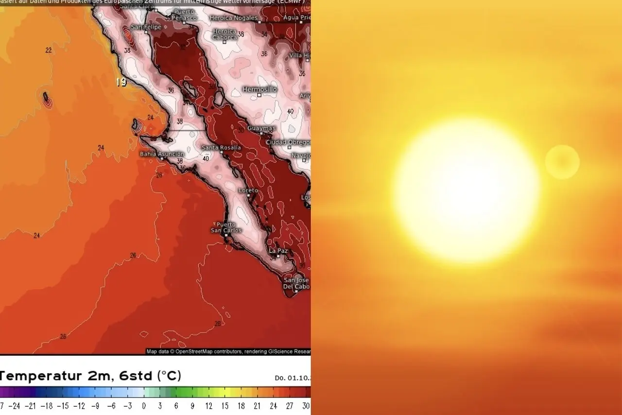 intensa ola de calor en BCS y el Noroeste. I Foto: Centro Meteorológico del Pacífico.