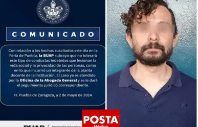 Sujeto detenido que grabó debajo de faldas, era maestro de la BUAP