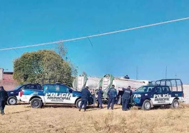 Recuperación de autotanques robados en Zinacantepec