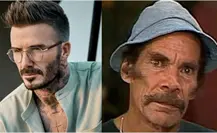 ¡Sí serás! Dibujan a David Beckham pero es parecido a Don Ramón