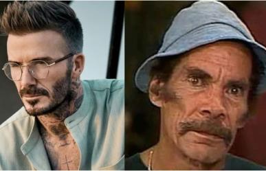 ¡Sí serás! Dibujan a David Beckham pero es parecido a Don Ramón