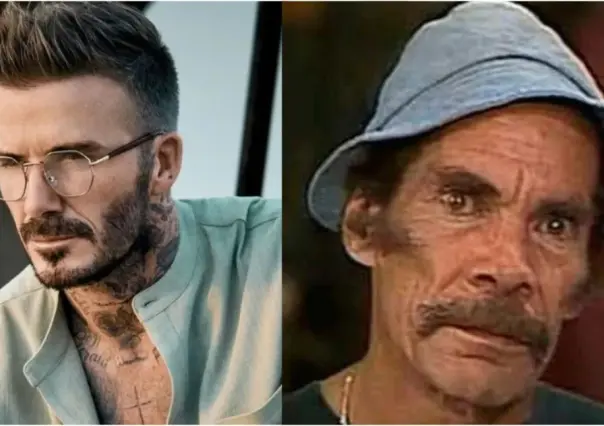 ¡Sí serás! Dibujan a David Beckham pero es parecido a Don Ramón