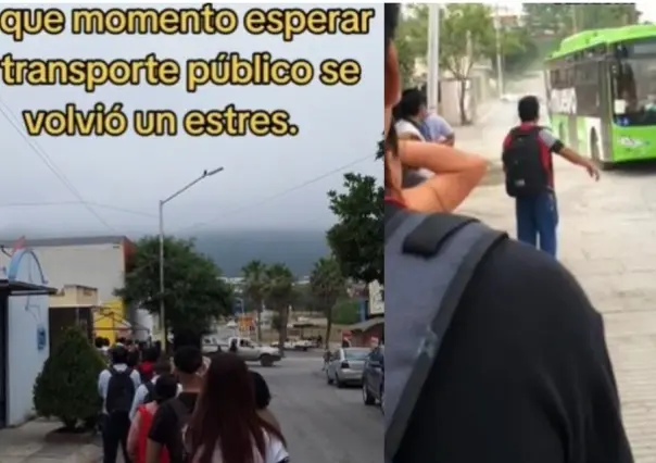 Se queja mujer por tiempo de espera de camiones en Monterrey ¡Qué estrés!