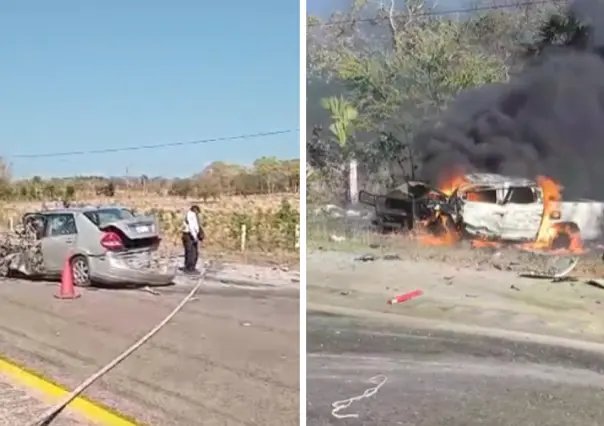 Encontronazo en la vía Campeche-Mérida deja dos muertos y seis lesionados