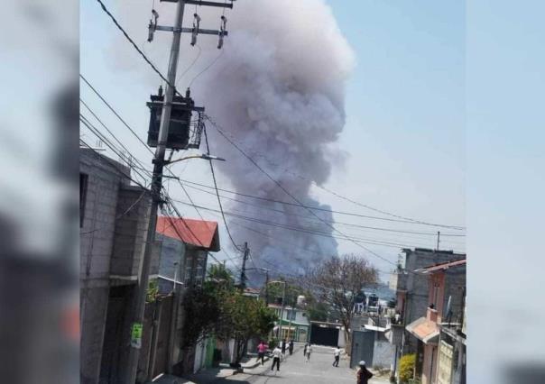 ¡Alarma! Explota bodega en Tultepec (VIDEO)