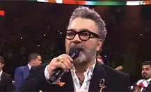 Canta Mijares el Himno Nacional Mexicano en pelea de El Canelo