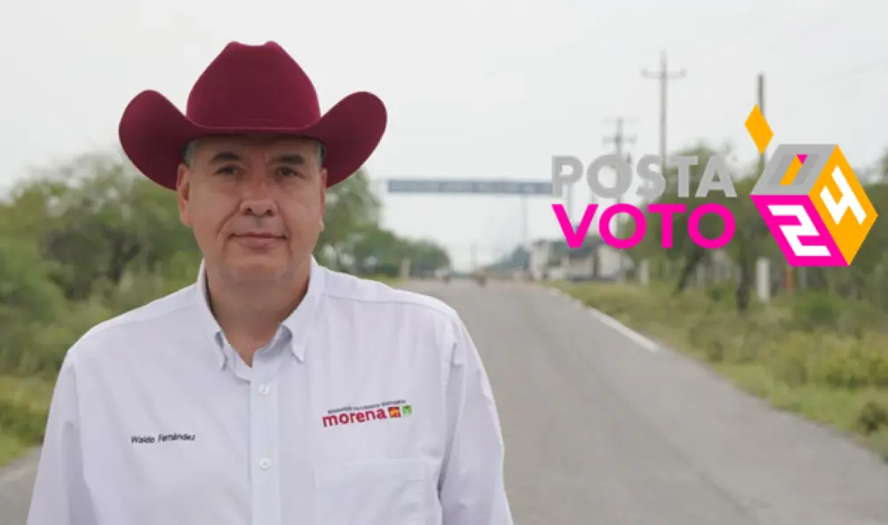 El candidato al Senado, Waldo Fernández desde Agualeguas. Foto. Waldo Fernández