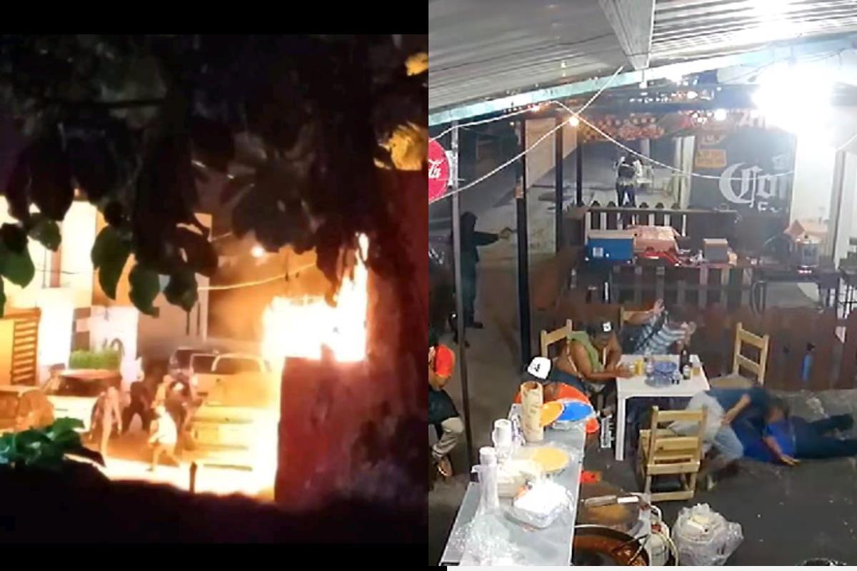 Imágenes de los ataques incendiarios: izquierda en Bosques de Saloya y, derecha, en El Cedro, del municipio de Nacajuca, Tabasco. Foto: Especial