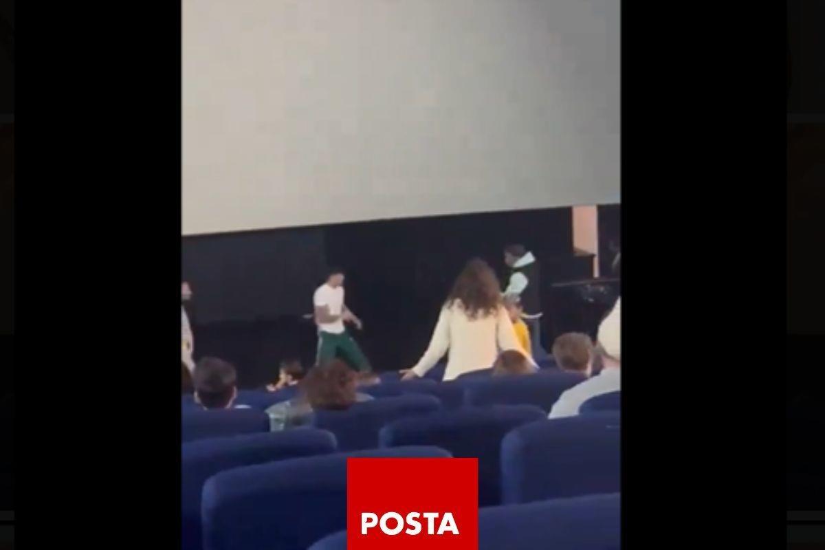 Antonio Barrul, boxeador español defiende a mujer de ser golpeada por su esposo en sala de cine. Foto: POSTA