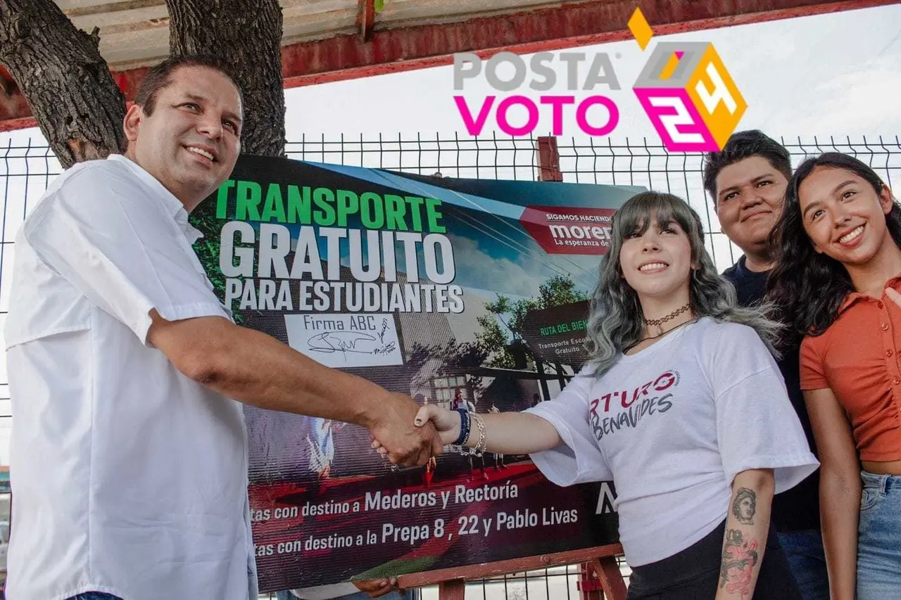 El candidato de la Coalición “Sigamos Haciendo Historia” para la alcaldía de Guadalupe, detalló que esta ruta contempla 40 camiones con 4 ramales. Foto: Especial.