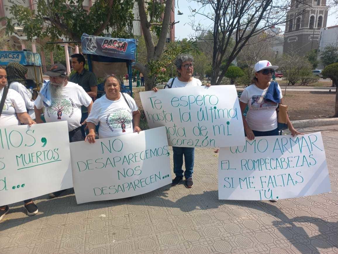 Mujeres que pertenecen al Colectivo Buscando tus pasos Tamaulipas. Foto: Redes sociales