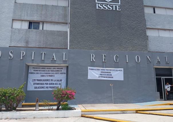 Trabajadores del ISSSTE exigen condiciones laborales dignas en Yucatán