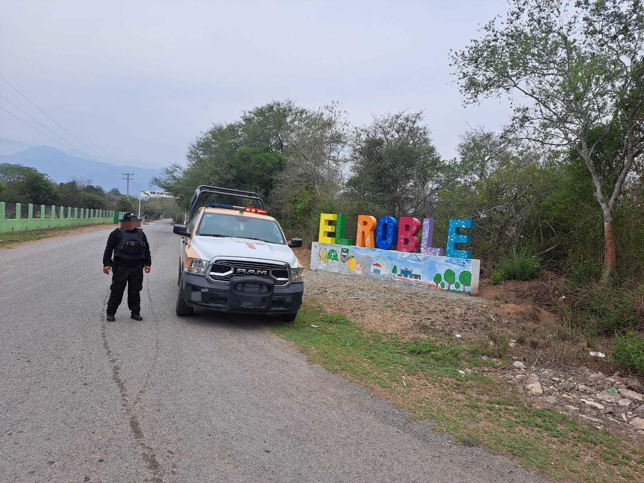 Personal de Guardia Estatal implementa el Operativo Ejido Seguro en el Ej. El Roble, Güémez. Foto: SSPT