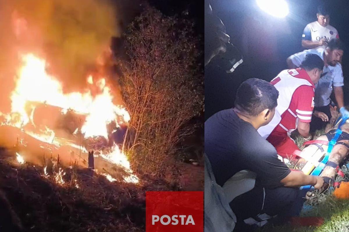 Elementos de Cruz Roja trasladaron a un hospital a las heridas para ser atendidas. Foto: Armando de la Rosa