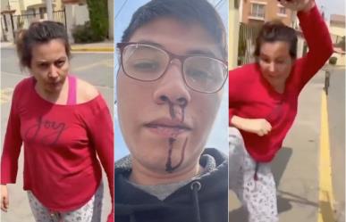 Mujer agrede salvajemente a repartidor de Rappi y lo deja sangrando (VIDEO)