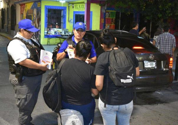 Operativo de seguridad en Barrio Antiguo y en Alameda para proteger a mujeres