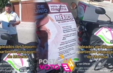 Reparten propaganda de Morena en horario y vehículo oficial de Correos de México