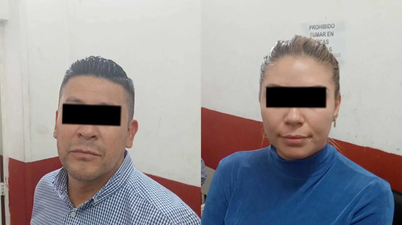 Detienen a pareja por extorsión en Neza, uno era verificador sanitario