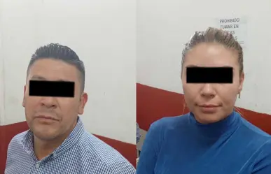 Detienen a pareja por extorsión en Neza, uno era verificador sanitario