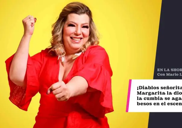 Margarita la diosa de la cumbia se agarra a besos en el escenario