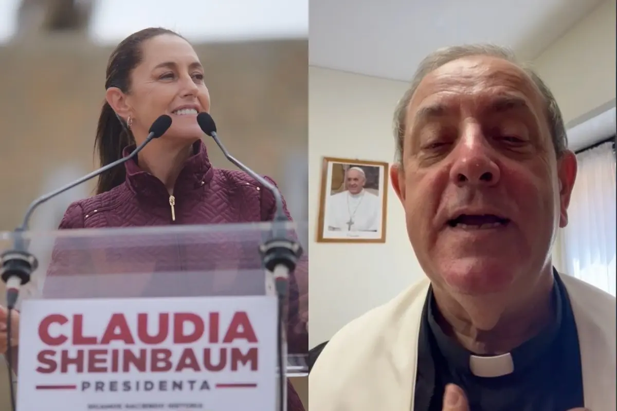 Monseñor José Manuel del Río Carrasco, envió bendición a Claudia Sheinbaum desde el Vaticano Foto: Especial