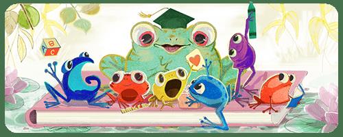 Doodle por el día del maestro. Foto de Google.