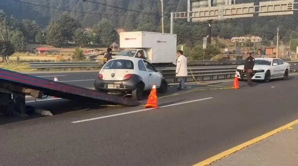 Hombre fallece en accidente en la México-Toluca. Foto: Captura de pantalla