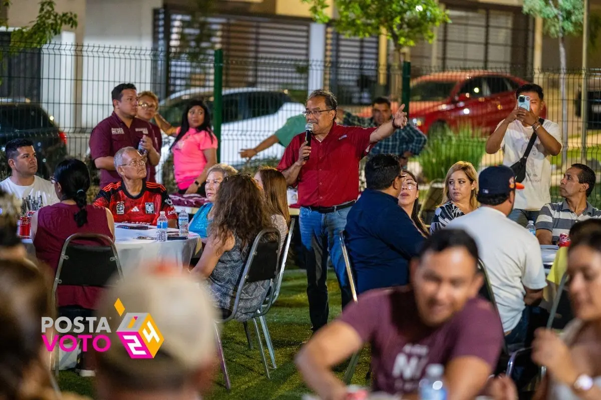 El Candidato al Senado por Morena, Waldo Fernández y Santiago González. Foto: Coalición “Sigamos Haciendo Historia”