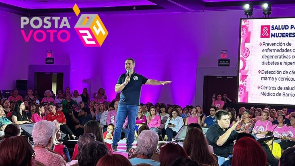 Presenta Adrián de la Garza su plan Mujer Regia