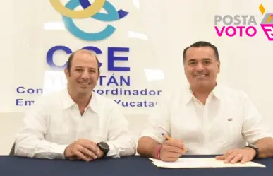 Renán Barrera Concha firma acuerdo con Consejo Coordinador Empresarial