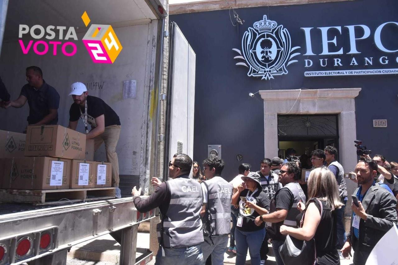 Las boletas para la elección local llegaron a Durango, estas tuvieron un costo de 30 millones de pesos. Foto: Cortesía IEPC.