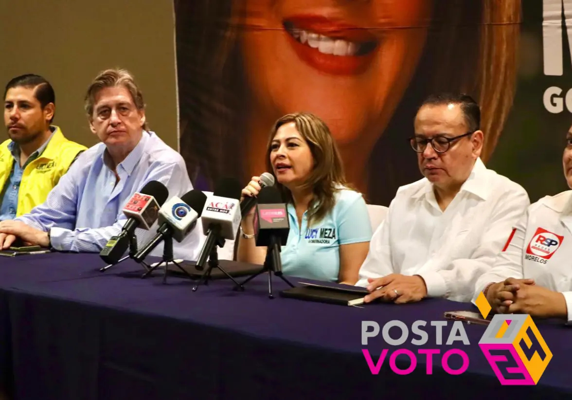 La candidata opositora Lucy Meza Guzmán acusó a Morena de crear una cortina de humo para desviar la atención y perjudicar su campaña electoral en Morelos. Foto: Cortesía