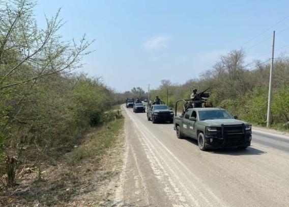 Un convoy del Ejército arribando al Nuevo León. Foto: Sedena.