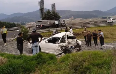 Accidente en la México-Toluca deja un fallecido y un herido grave