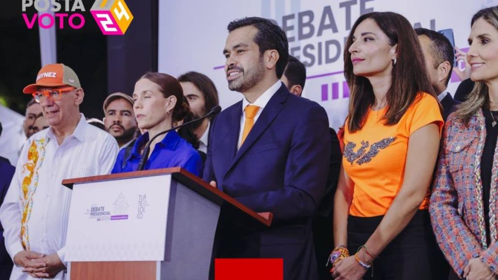 Estamos mejor que nunca, asegura Jorge Máynez al salir del tercer debate