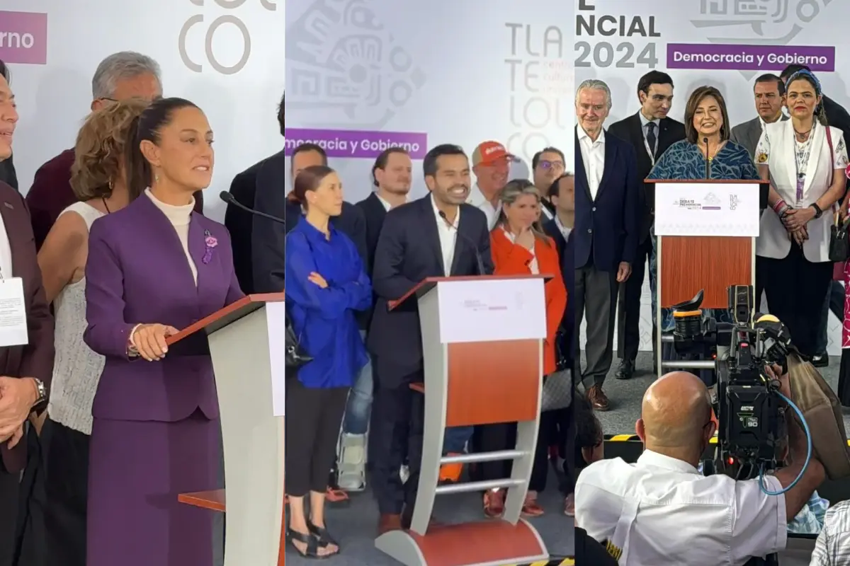 Claudia Sheinbaum, Jorge Álvarez y Xóchitl Gálvez.   Foto: Alejandro Godina