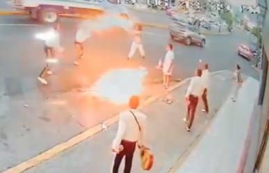 Tragafuegos quema a mariachis frente a El Infierno en Morelia (VIDEO)