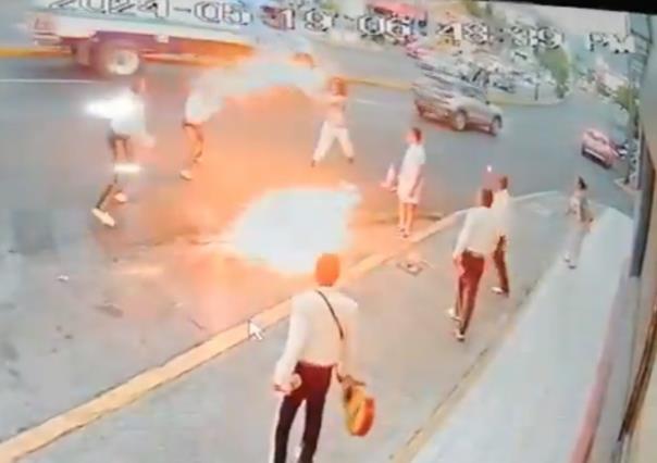 Tragafuegos quema a mariachis frente a El Infierno en Morelia (VIDEO)