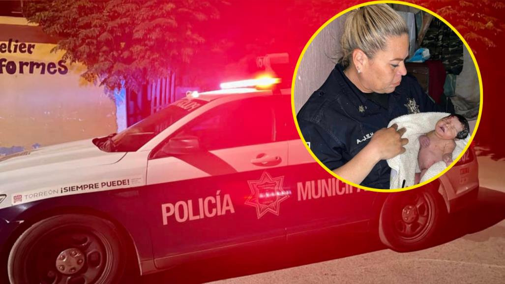 Policías de Torreón reciben a bebé en plena madrugada 