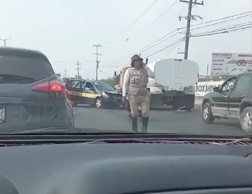 Accidente en carretera Tampico - Mante a la altura del Puente Barquito, en Altamira. Foto: Captura de Pantalla