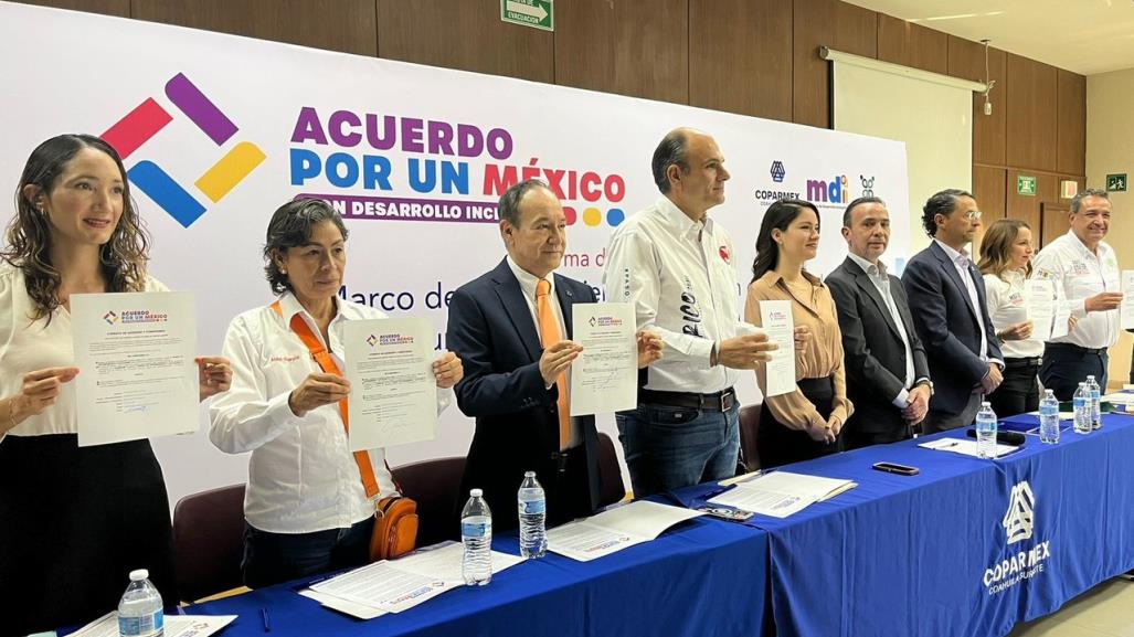 Candidatos y Coparmex firman Acuerdo por un México con Desarrollo Inclusivo