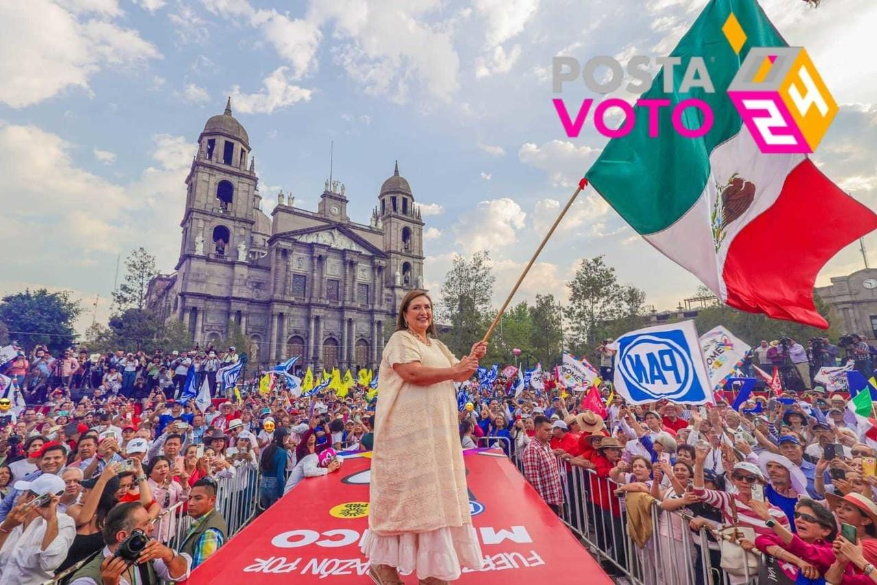 Xóchitl Gálvez se reunió con simpatizantes en la capital mexiquense. Imagen: Xóchitl Gálvez