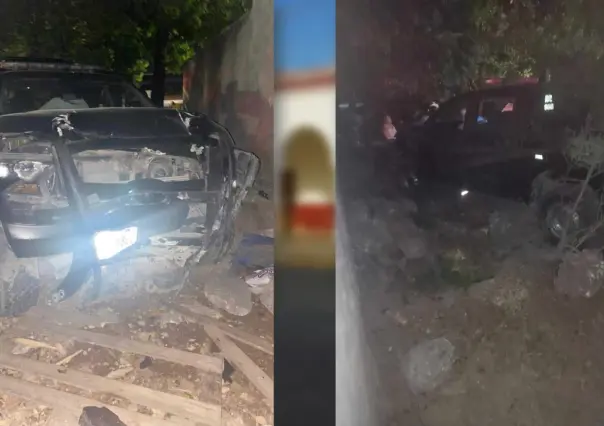 Violenta pelea de bandas en Umán deja un policía herido y una patrulla destruida