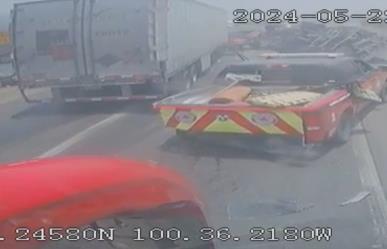 Así fue el choque múltiple en la carretera libre a Saltillo (VIDEO)