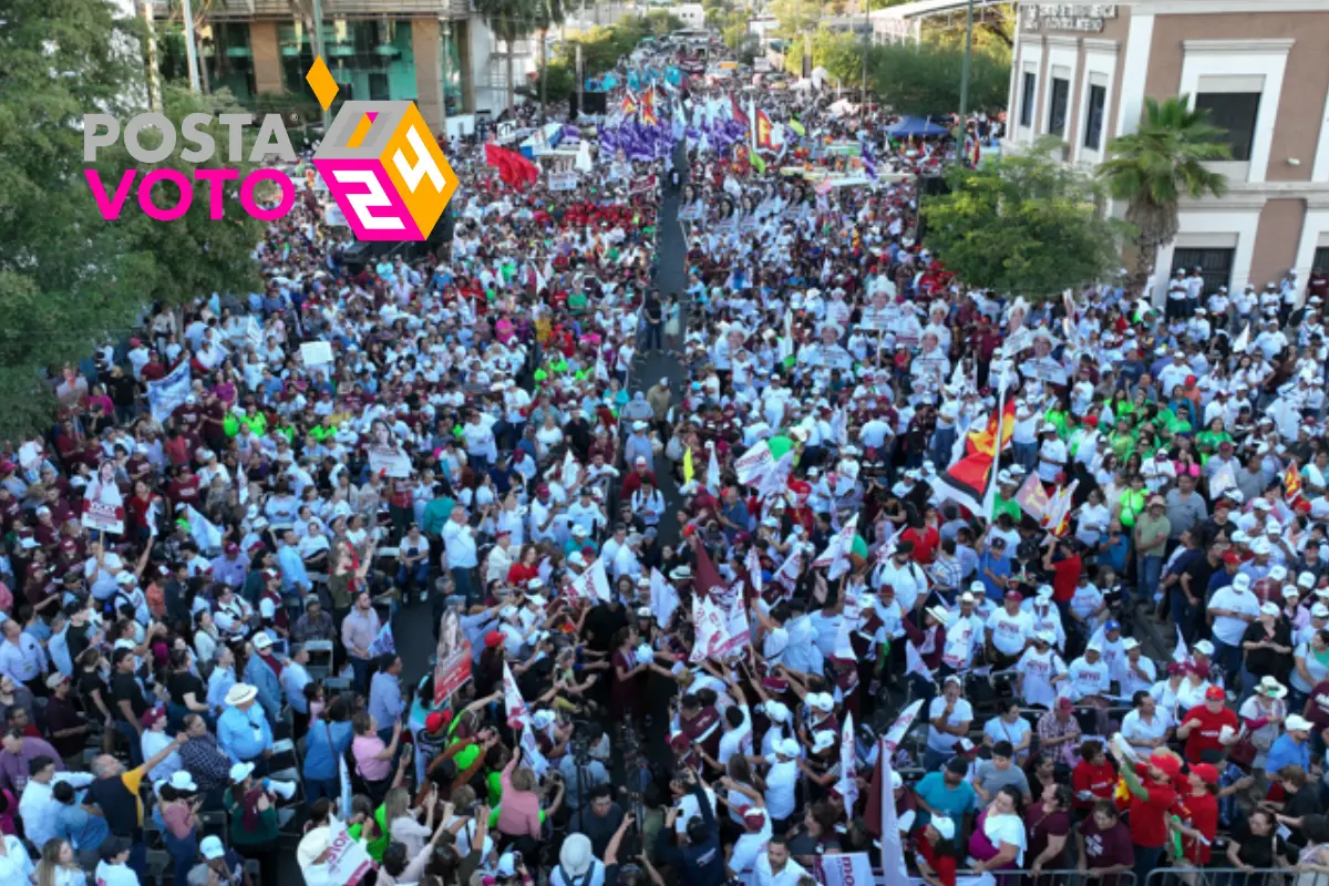 Multitud de simpatizantes por Morena en Sonora. Foto tomada de: POSTA