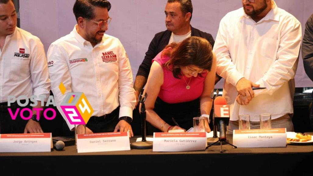 Firma Mariela Gutiérrez pacto metropolitano para la transformación