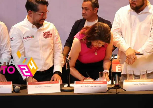 Firma Mariela Gutiérrez pacto metropolitano para la transformación